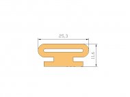 Profil en Silicone P91565C - format de type Lampe - forme irrégulier