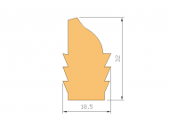 Profil en Silicone P91574A - format de type Labiée - forme irrégulier