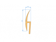 Profil en Silicone P918 - format de type h - forme irrégulier