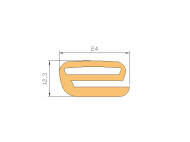 Profil en Silicone P92191A - format de type e - forme irrégulier