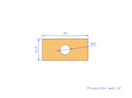 Profil en Silicone P92433A - format de type Rectangle - forme régulière