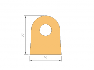 Profil en Silicone P92487A - format de type D - forme irrégulier