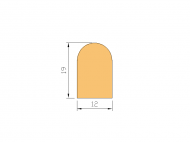 Profil en Silicone P924C - format de type D - forme irrégulier