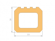 Profil en Silicone P924D - format de type D - forme irrégulier