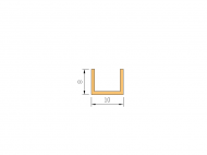 Profil en Silicone P92593A - format de type U - forme irrégulier