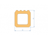 Profil en Silicone P93154D - format de type D - forme irrégulier