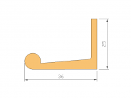 Profil en Silicone P93183A - format de type Note de Musique - forme irrégulier