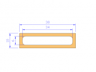 Profil en Silicone P932A - format de type Rectangle - forme régulière