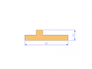 Profil en Silicone P932M - format de type Profilé Plat - forme irrégulier