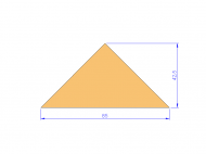 Profil en Silicone P93557A - format de type Triangulo - forme régulière