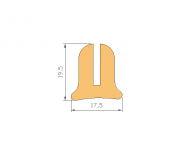 Profil en Silicone P937A - format de type U - forme irrégulier