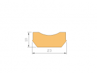 Profil en Silicone P937B - format de type D - forme irrégulier