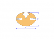 Profil en Silicone P93969B - format de type Lampe - forme irrégulier