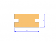 Profil en Silicone P93991I - format de type Lampe - forme irrégulier