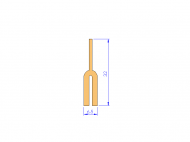 Profil en Silicone P94213 - format de type h - forme irrégulier