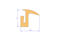 Profil en Silicone P94239A - format de type U - forme irrégulier