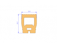 Profil en Silicone P94308B - format de type Trapèze - forme irrégulier