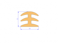 Profil en Silicone P94454A - format de type Autoclave - forme irrégulier