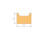 Profil en Silicone P945AV - format de type Cornes - forme irrégulier