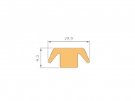 Profil en Silicone P945B1 - format de type T - forme irrégulier