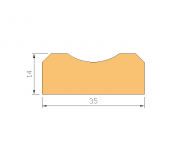 Profil en Silicone P945BC - format de type D - forme irrégulier