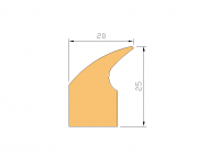 Profil en Silicone P945BG - format de type Labiée - forme irrégulier