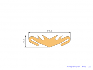 Profil en Silicone P945COR - format de type Soufflet - forme irrégulier