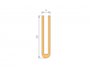 Profil en Silicone P945CP - format de type U - forme irrégulier