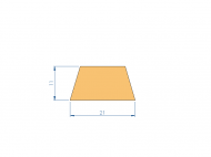 Profil en Silicone P945FZ - format de type Trapèze - forme irrégulier