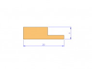 Profil en Silicone P94850C - format de type Profilé Plat - forme irrégulier