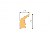 Profil en Silicone P948B - format de type Labiée - forme irrégulier