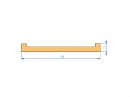 Profil en Silicone P94930B - format de type Profilé Plat - forme irrégulier