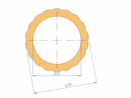 Profil en Silicone P95513B - format de type Corde - forme irrégulier