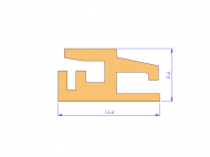 Profil en Silicone P95651 - format de type Lampe - forme irrégulier