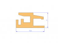 Profil en Silicone P95651A - format de type Lampe - forme irrégulier