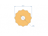 Profil en Silicone P96556A - format de type Tuyau - forme irrégulier