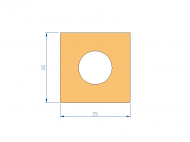 Profil en Silicone P96571A - format de type Carré - forme régulière