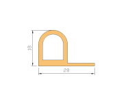 Profil en Silicone P965A12 - format de type Note de Musique - forme irrégulier