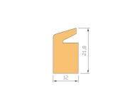 Profil en Silicone P965A16 - format de type Labiée - forme irrégulier