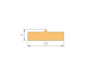 Profil en Silicone P965A7 - format de type Profilé Plat - forme irrégulier