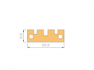 Profil en Silicone P965AY - format de type Profilé Plat - forme irrégulier