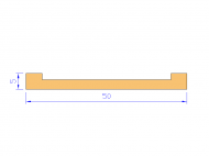 Profil en Silicone P965L - format de type Profilé Plat - forme irrégulier