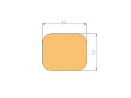 Profil en Silicone P96861A - format de type Corde - forme irrégulier