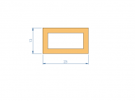 Profil en Silicone P97137A - format de type Rectangle - forme régulière