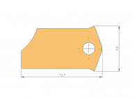 Profil en Silicone P97167F - format de type Trapèze - forme irrégulier