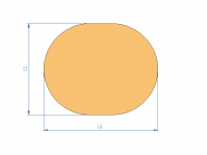 Profil en Silicone P97201A - format de type Corde - forme irrégulier