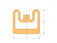 Profil en Silicone P97279AF - format de type D - forme irrégulier