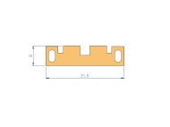 Profil en Silicone P97328A - format de type Profilé Plat - forme irrégulier