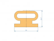 Profil en Silicone P97800A - format de type Lampe - forme irrégulier