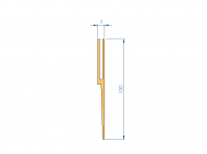 Profil en Silicone P97822B - format de type U - forme irrégulier